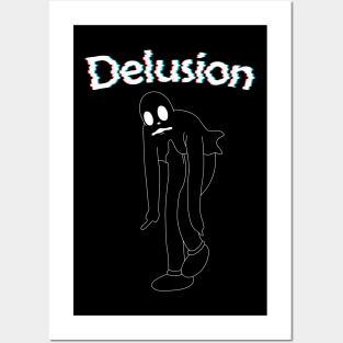 Delusion ghost black Posters and Art